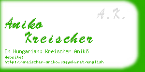 aniko kreischer business card